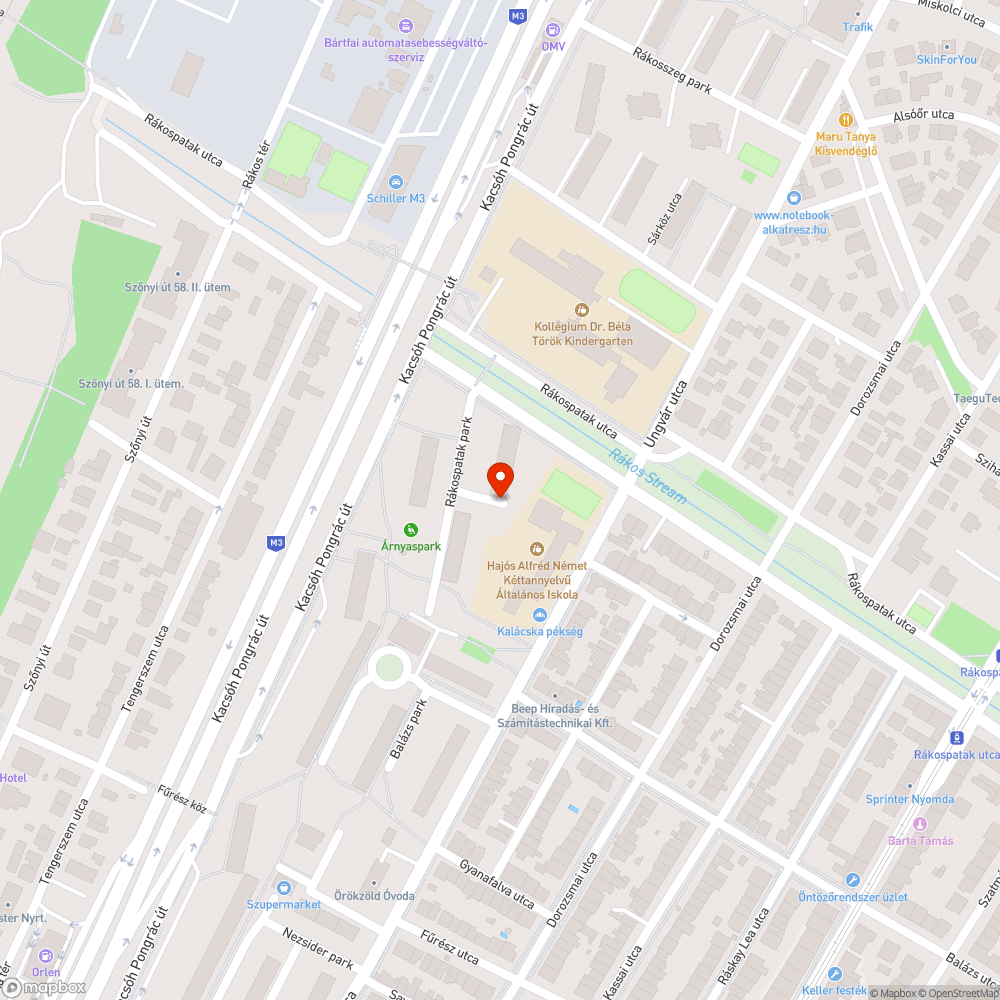 Elhagyott autó bejelentés helye