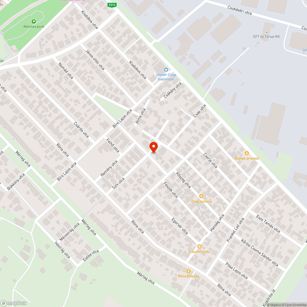 Túlnőtt lombkorona miatt nem látható közlekedési tábla bejelentés helye