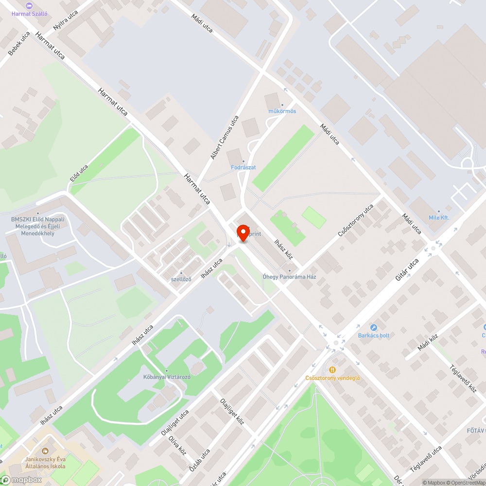 Balesetveszélyes gyalogátkelő bejelentés helye