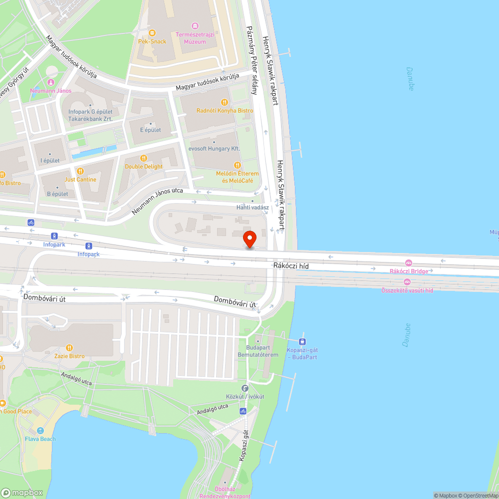 Figyelemfelhívó a gyalogosoknak a Rákóczi hídon bejelentés helye