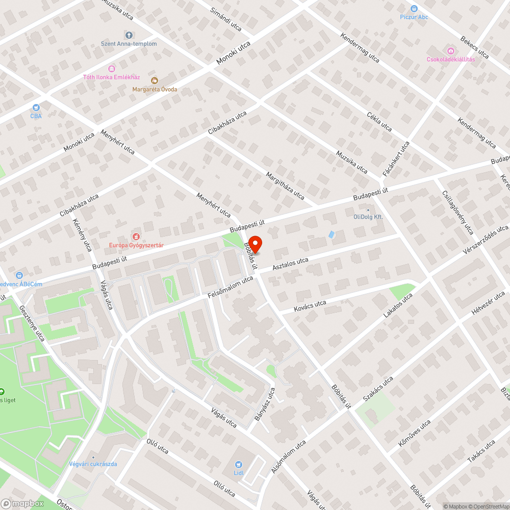 Szemét bejelentés helye