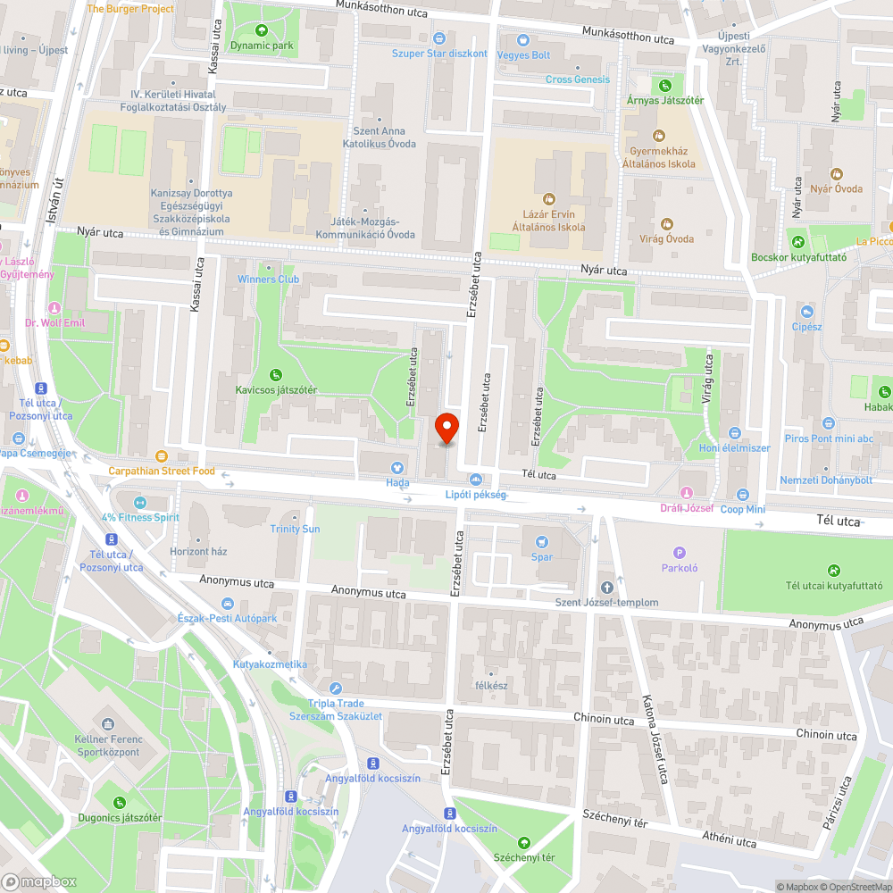 Járdahiba bejelentés helye