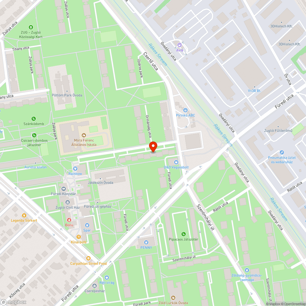 Elpusztult madár bejelentés helye