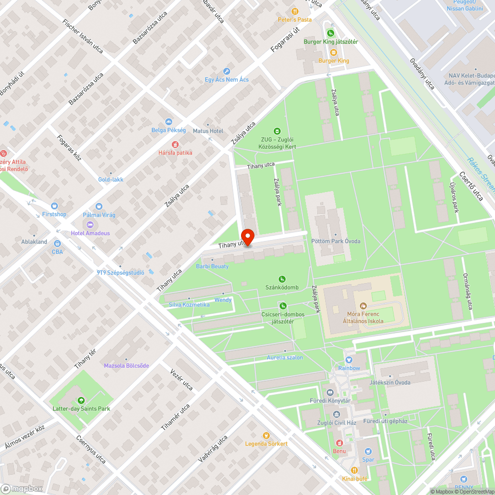 Beszakadt aszfalt bejelentés helye