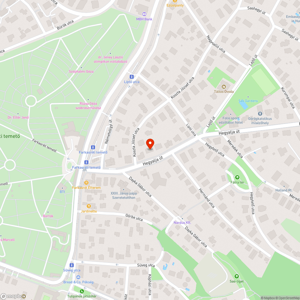 Elszáradt fa bejelentés helye