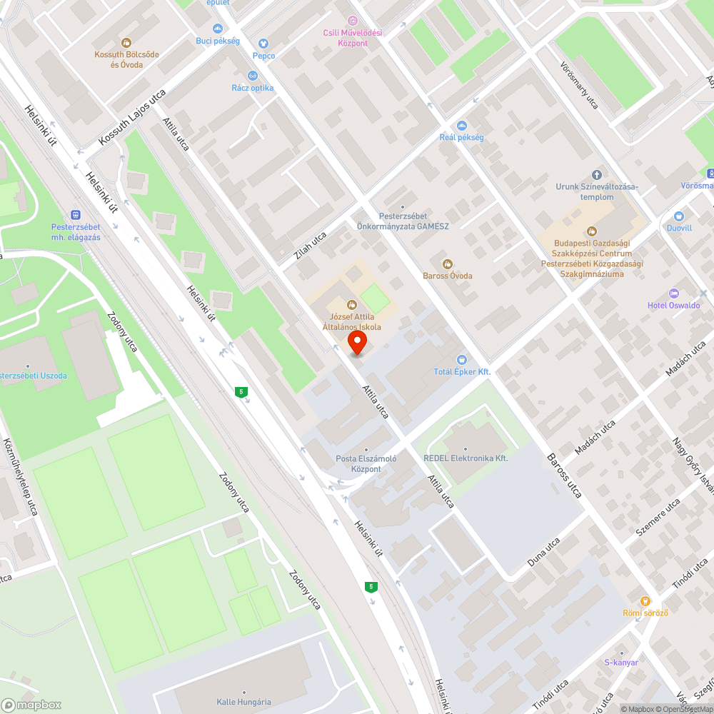 Madártetem bejelentés helye