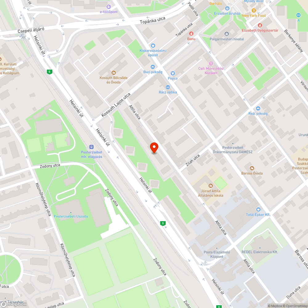 Lámpaoszlopról leesett fedél bejelentés helye