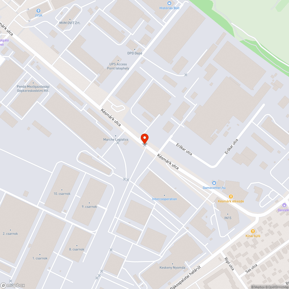 Megsüllyedt vasúti átkelő bejelentés helye