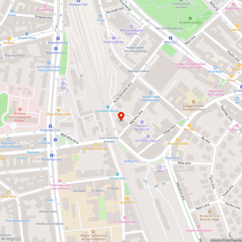 Márvány utca a homokban bejelentés helye