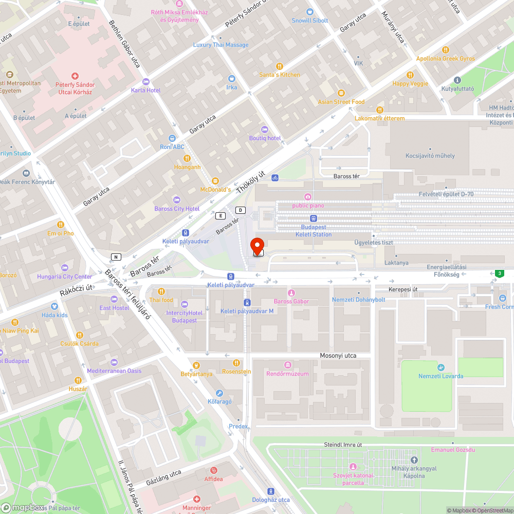 Bűzlő kukák közszemlére a Keletinél bejelentés helye