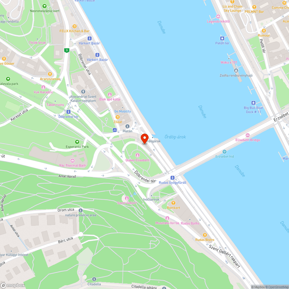 Graffiti az Erzsébet hídon bejelentés helye