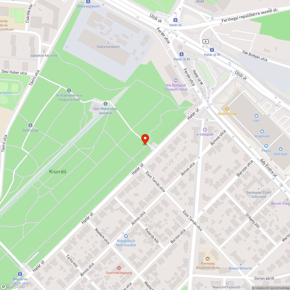 Szemét bejelentés helye