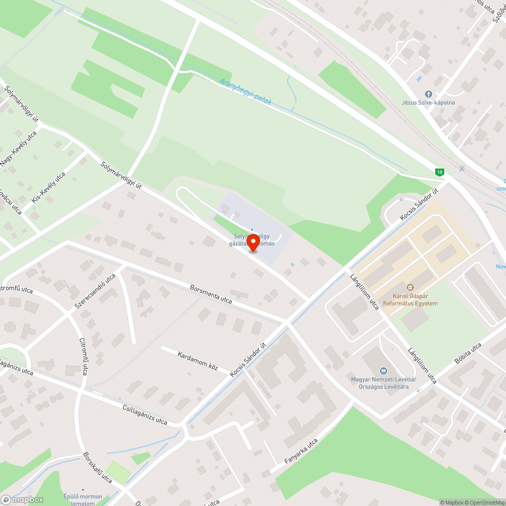 Kátyúk az úton bejelentés helye