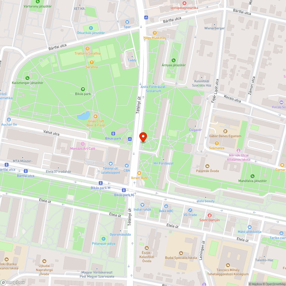 Kiszáradt fa bejelentés helye