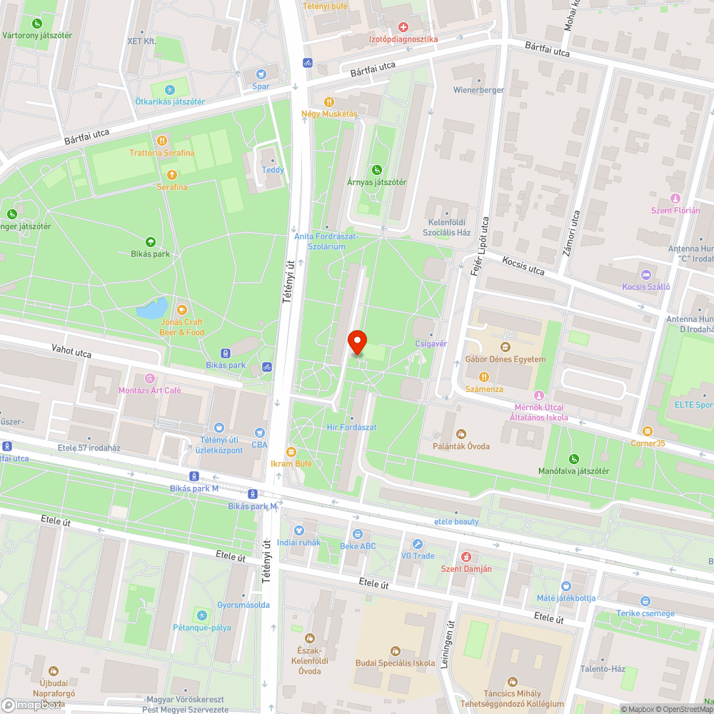 Kiszáradt fa bejelentés helye