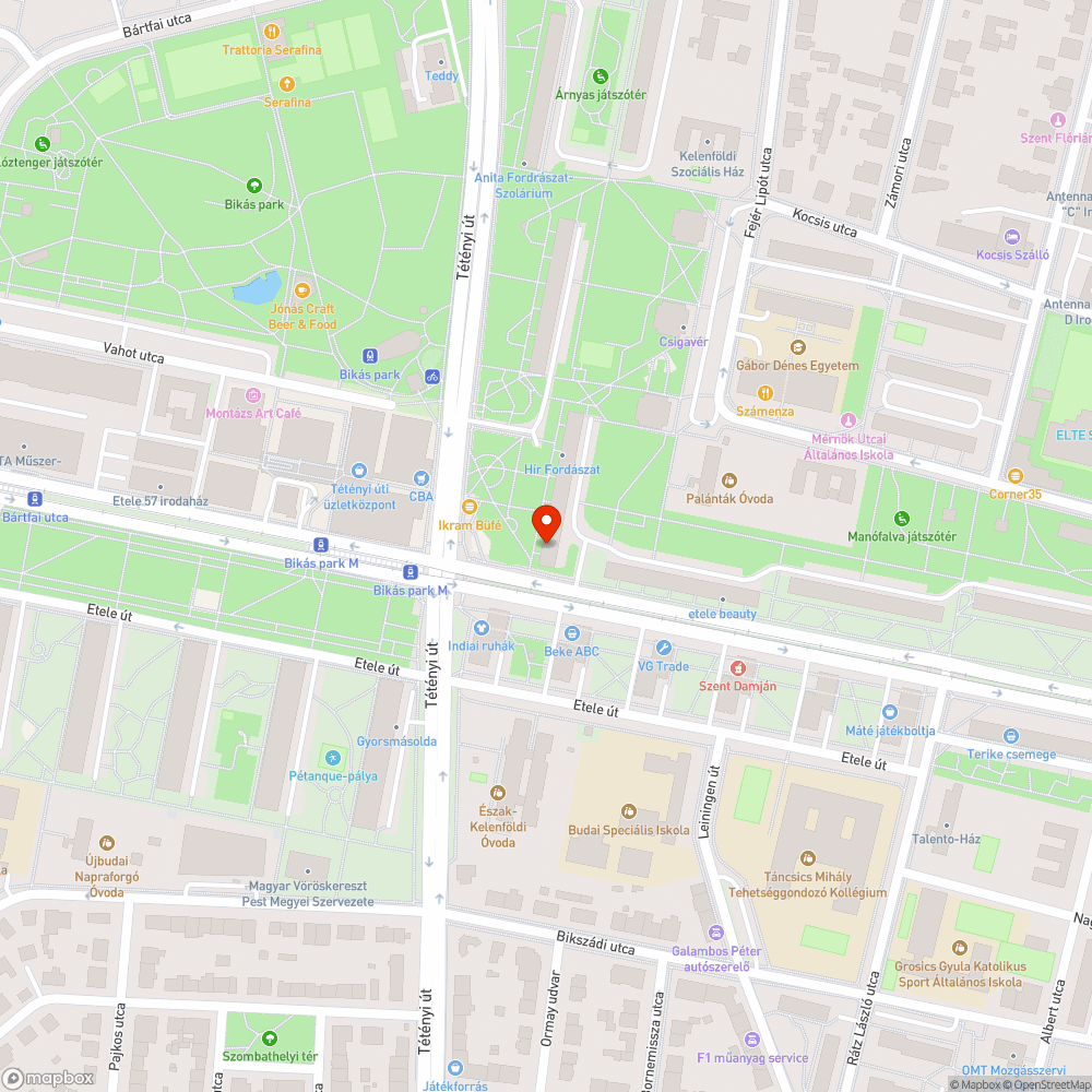 Kiszáradt fa bejelentés helye