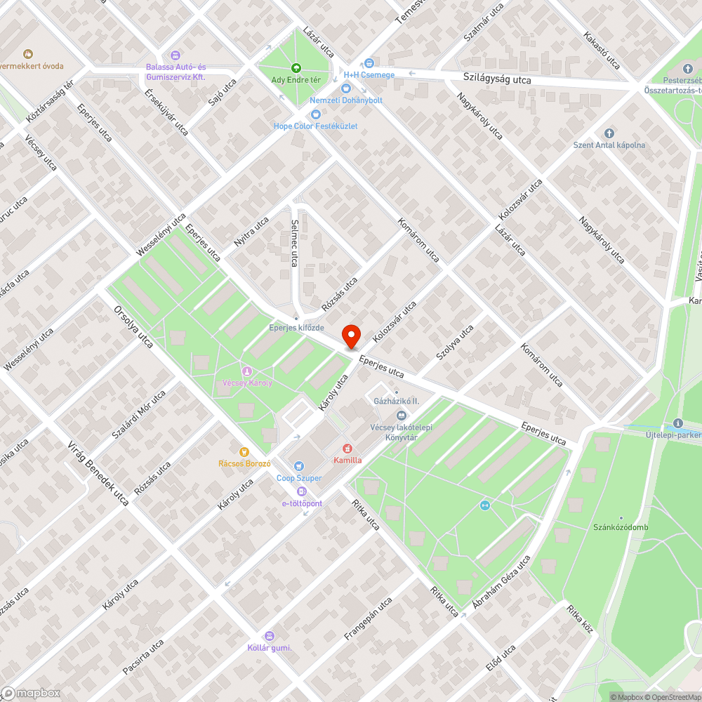 Hiányzó utcanévtábla bejelentés helye