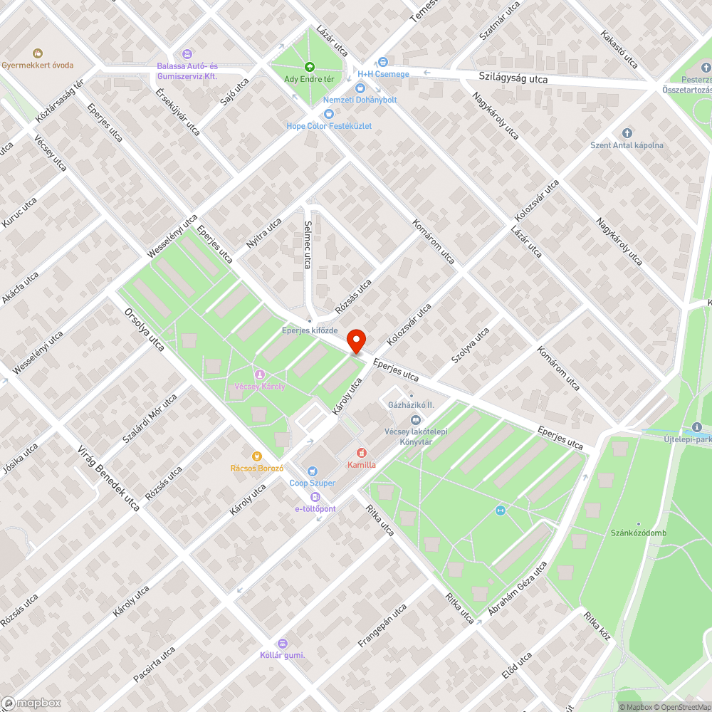 Levegőben lógó letört faág bejelentés helye