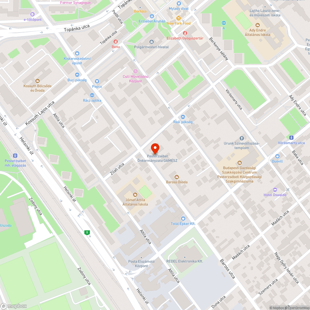 Akácos bejelentés helye