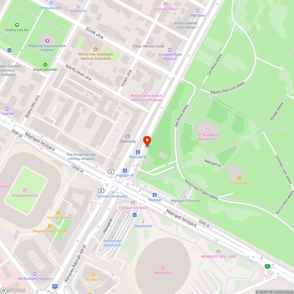 Leszerelt kukák tartója és szemét bejelentés helye