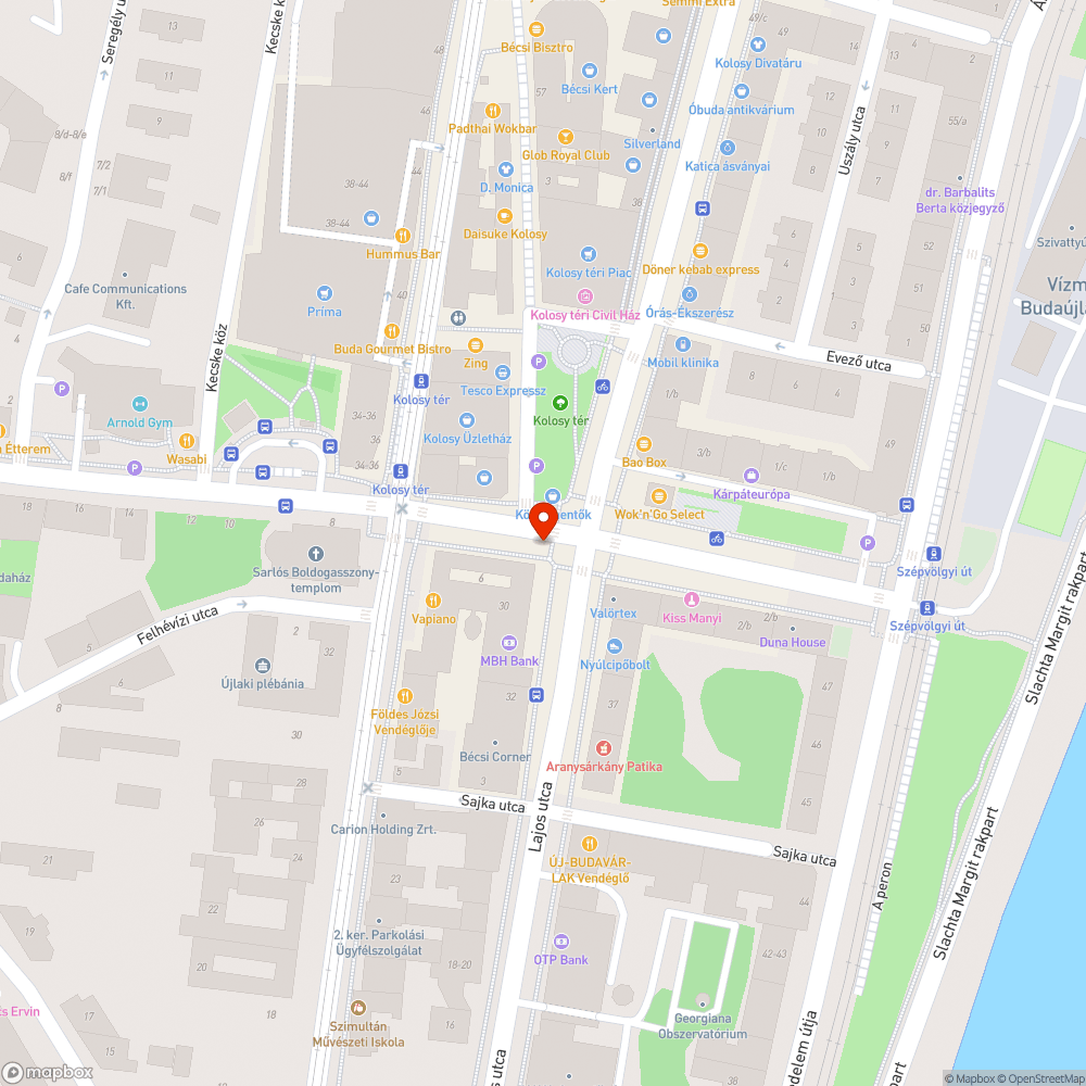 Botlásveszélyes járda bejelentés helye