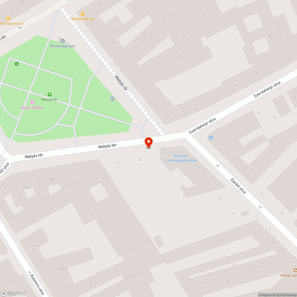 Kidőlt, leszakadt kuka a Mátyás téren bejelentés helye