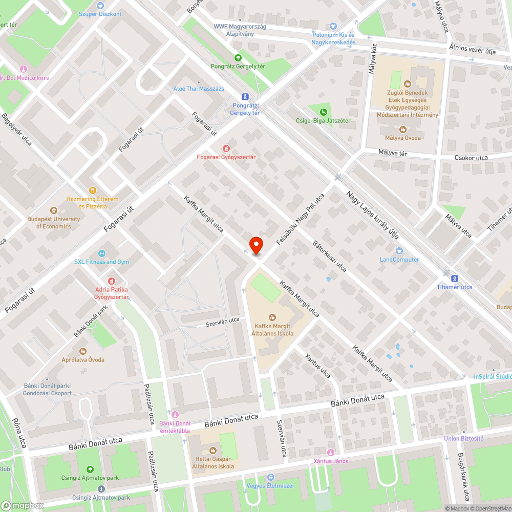 Kiégett lámpa bejelentés helye