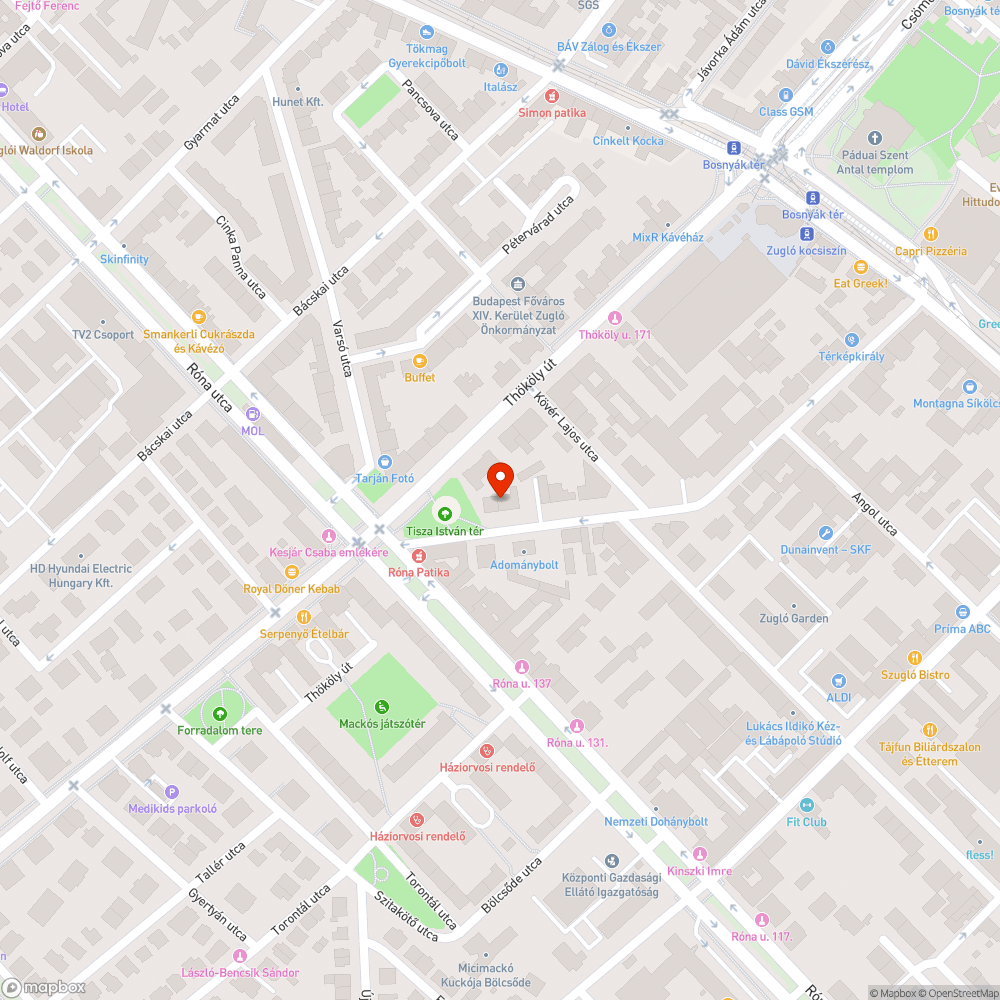 A üzlet környezete elhanyagolt bejelentés helye