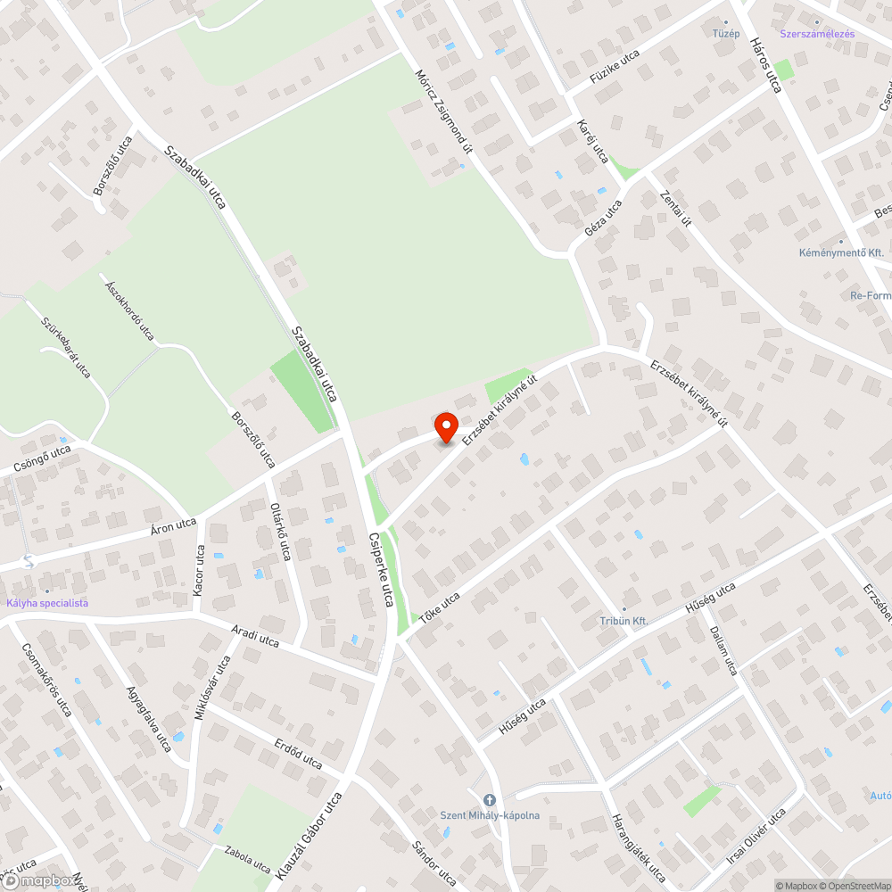 Szétmorzsolódott útszél bejelentés helye