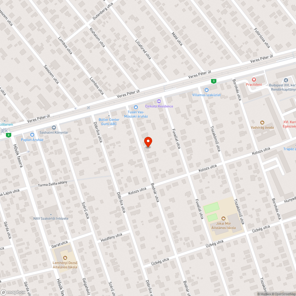 Vezetékbe lógó fa bejelentés helye