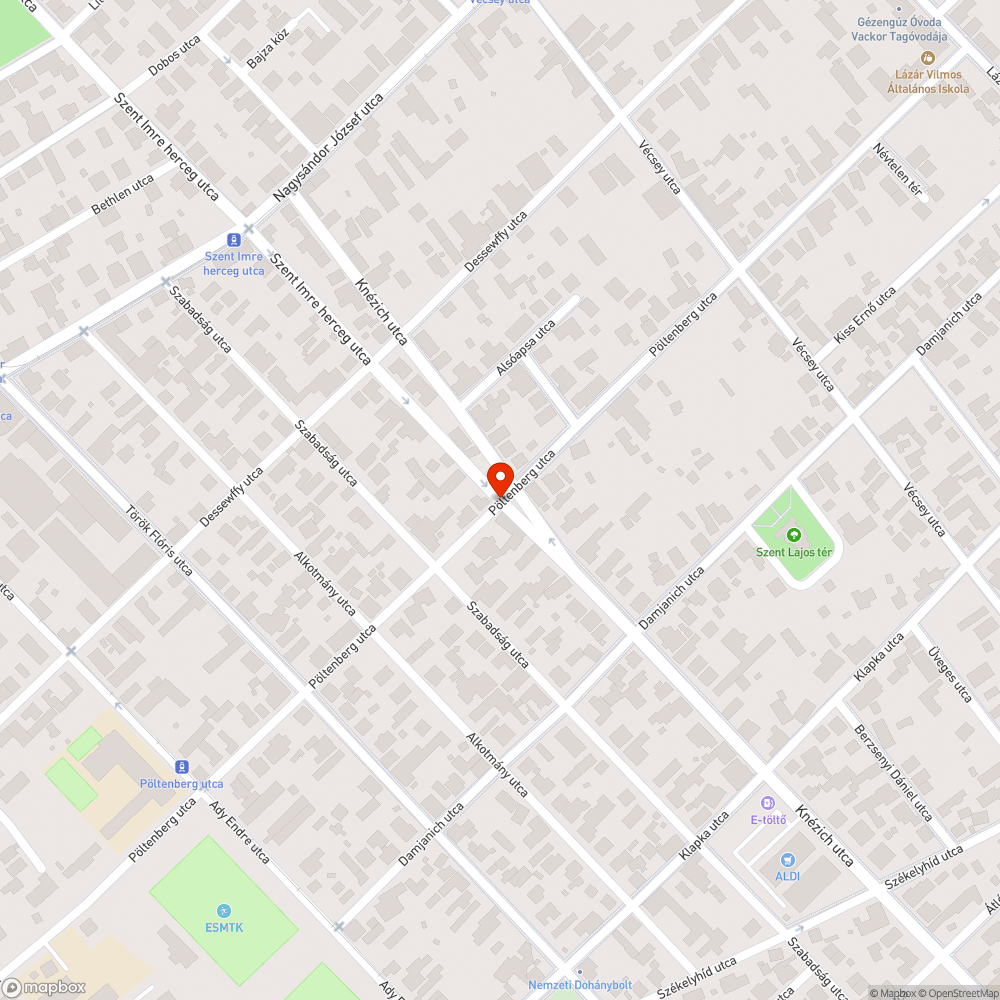 Olvashatatlan utcanévtábla bejelentés helye