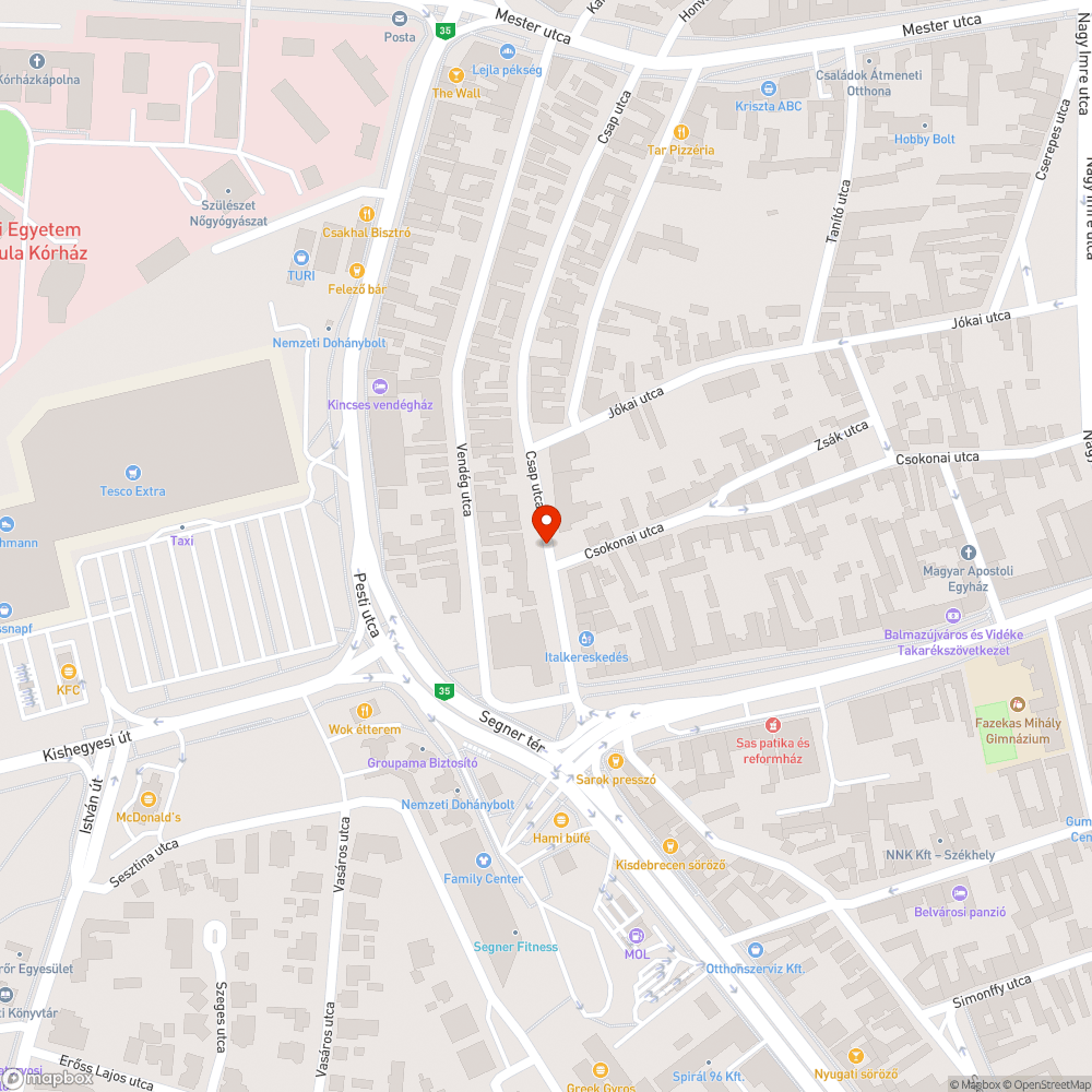 Gazos járda bejelentés helye