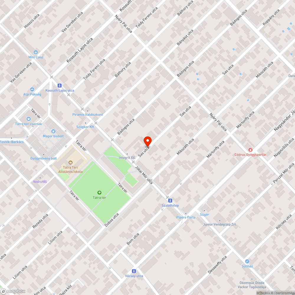 Útra hajló növényzet bejelentés helye