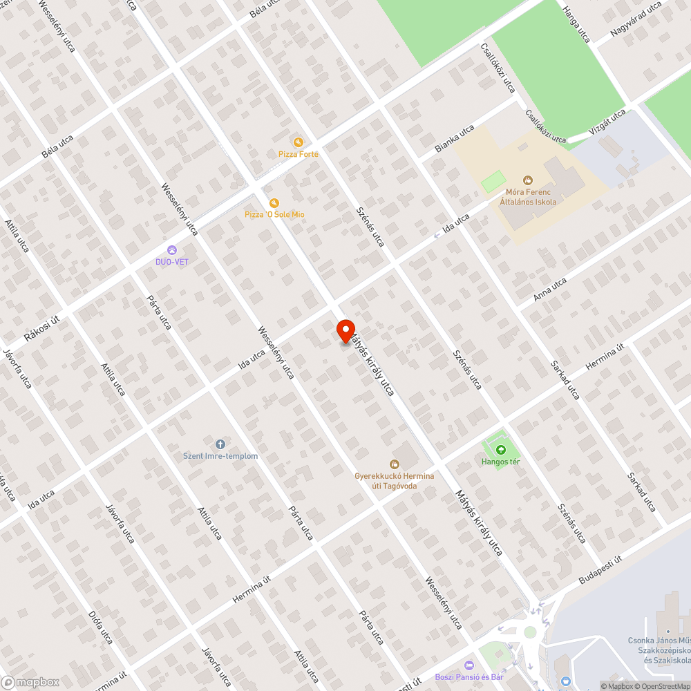 Jádára lógó faágak/lombkorona bejelentés helye