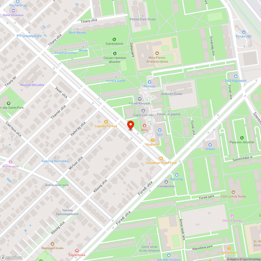 Elhagyott autó bejelentés helye