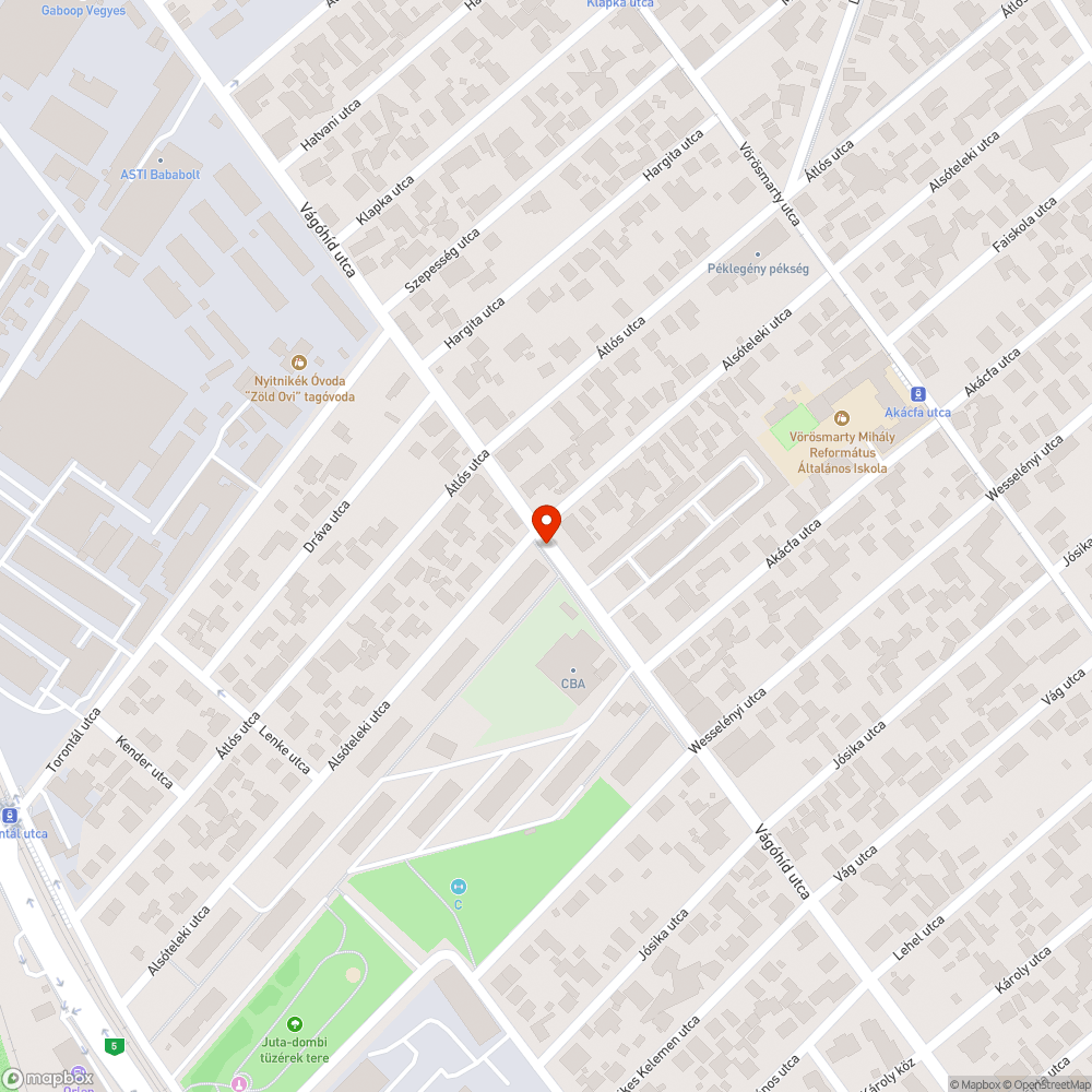 Megrongált telefonfülke bejelentés helye