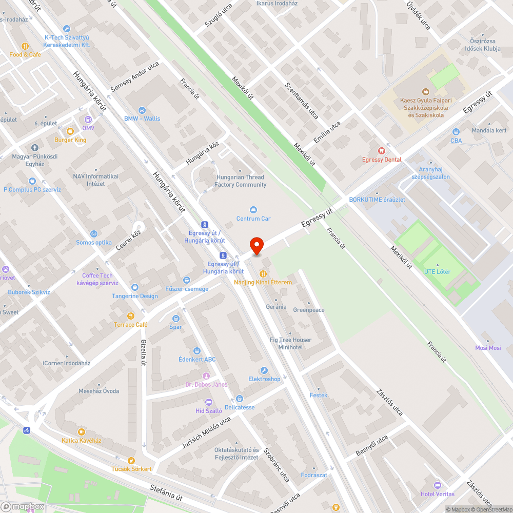 Az elburjánzott növényzet miatt veszélyes gyalogátkelő bejelentés helye