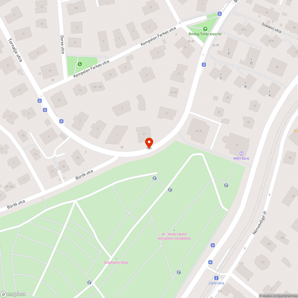 Bútor- és üveghulladék a járda és a temető kerítése között bejelentés helye