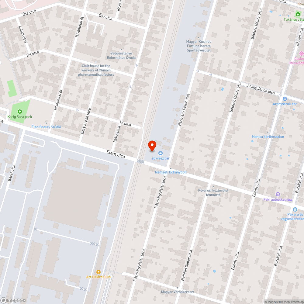 Szemét bejelentés helye