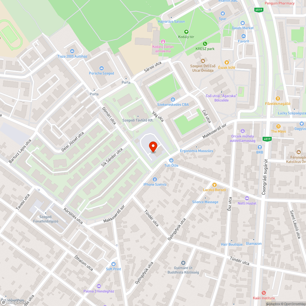 Zebra és kerékpár út felfestés bejelentés helye