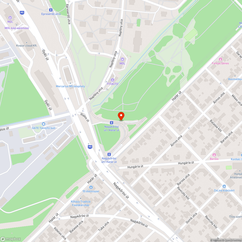 Otthagyott sín bejelentés helye