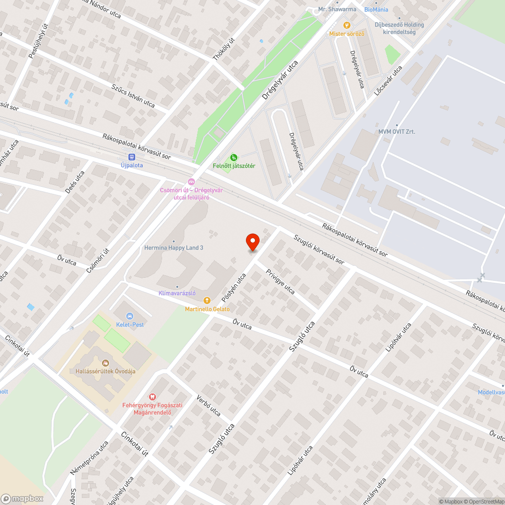 Elhagyott autó bejelentés helye