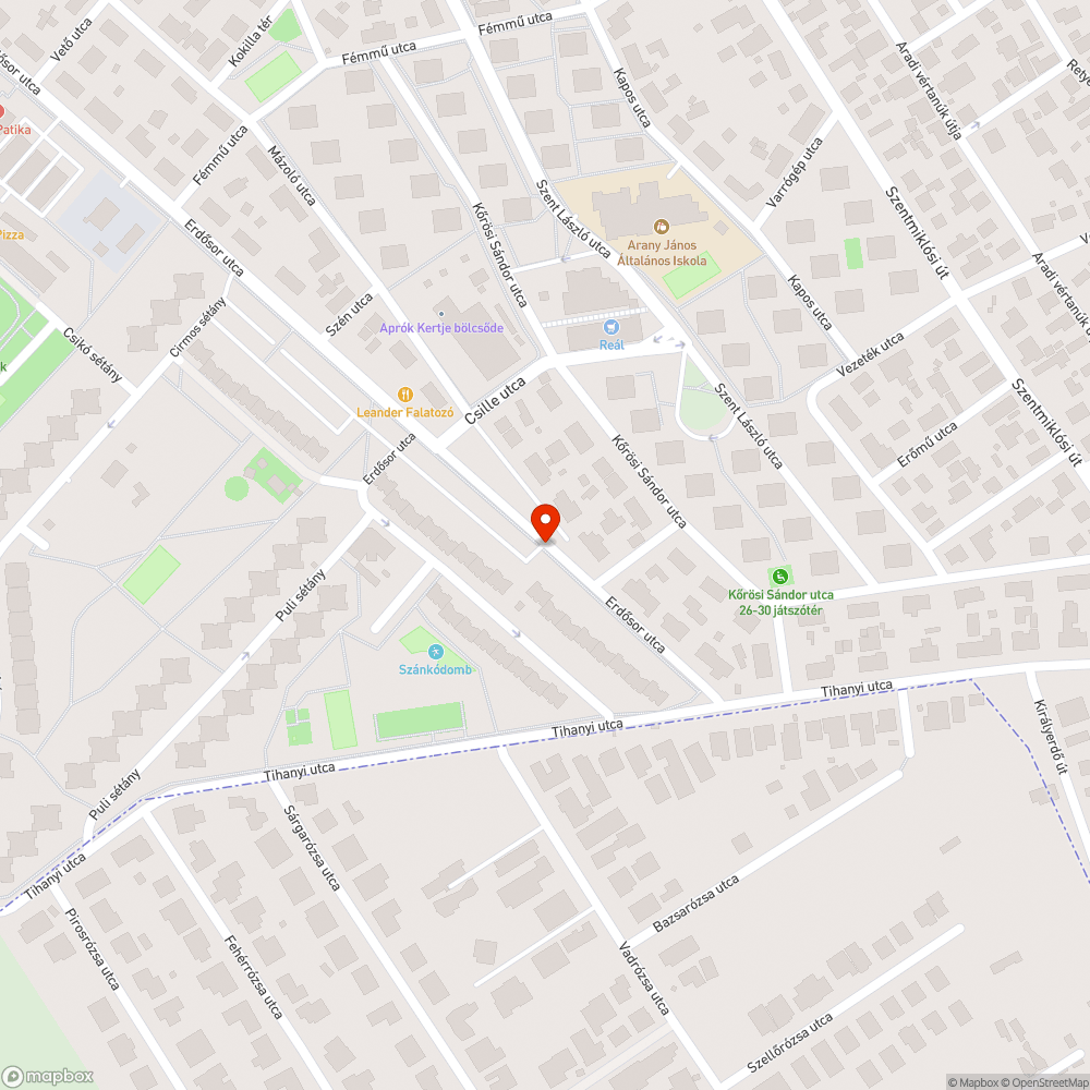 Behajtani tilos bejelentés helye