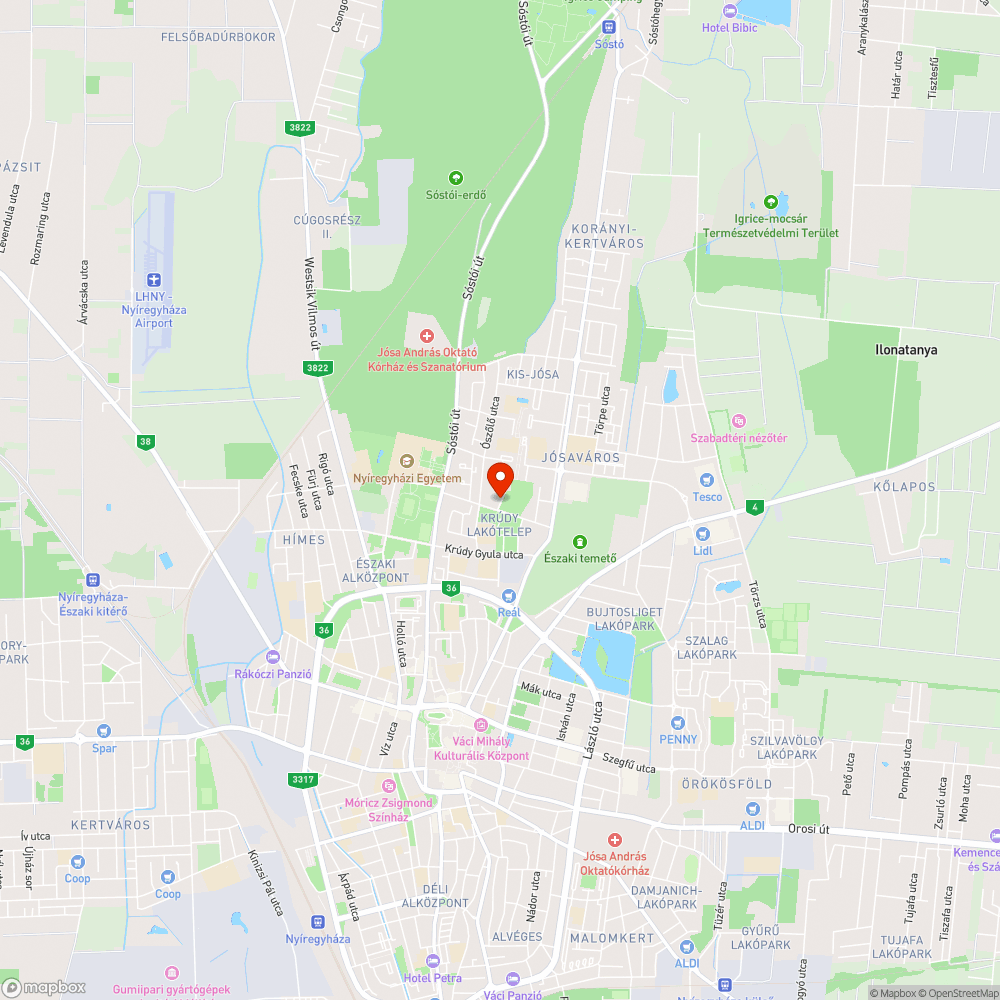 Kátyu Nyíregyházán bejelentés helye