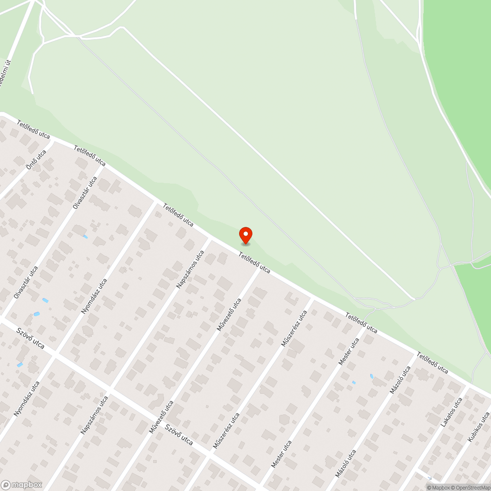 Szeméthalom a Tetőfedő utcában bejelentés helye