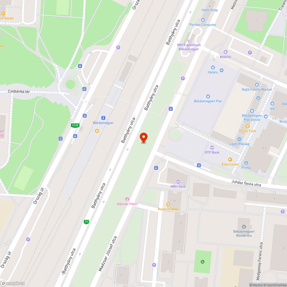 Aluljáró padlózata bejelentés helye