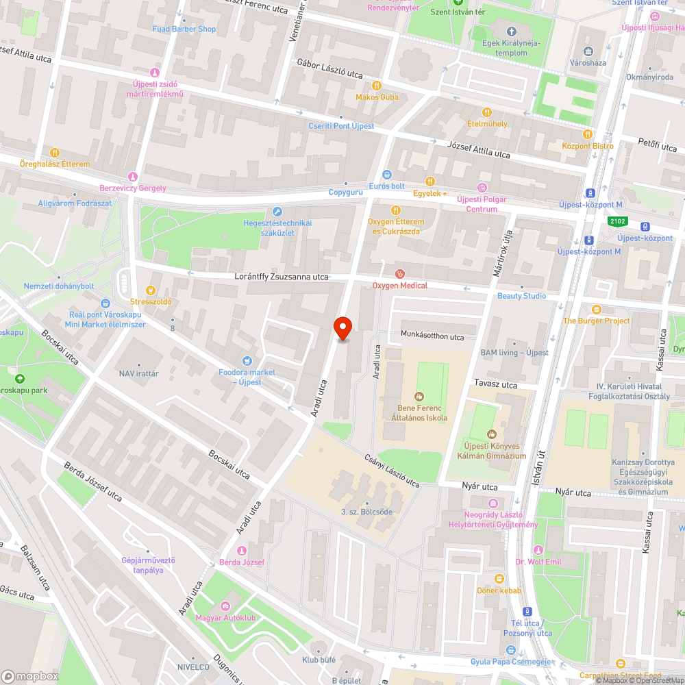 Szőnyeg a járda mellett bejelentés helye