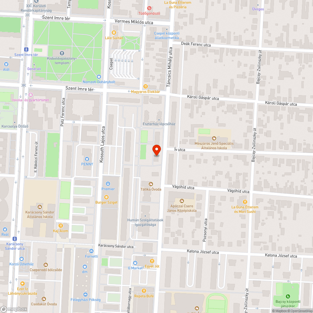 Egy volt villanyoszlop romjai egy parkoló közepén bejelentés helye