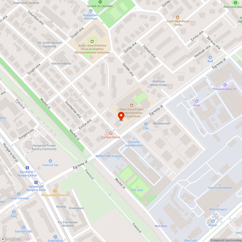 Elhanyagolt parkoló bejelentés helye