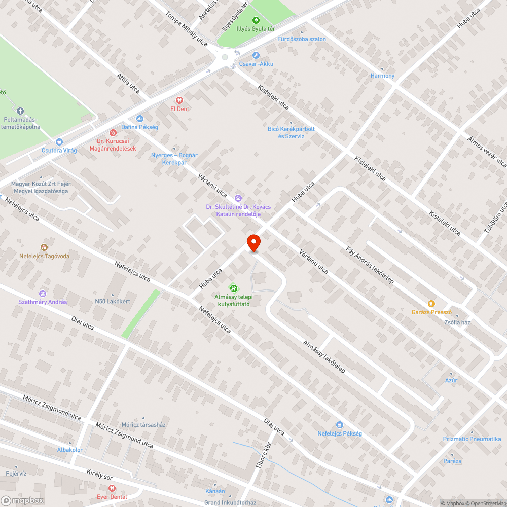 Elhagyatott autó bejelentés helye